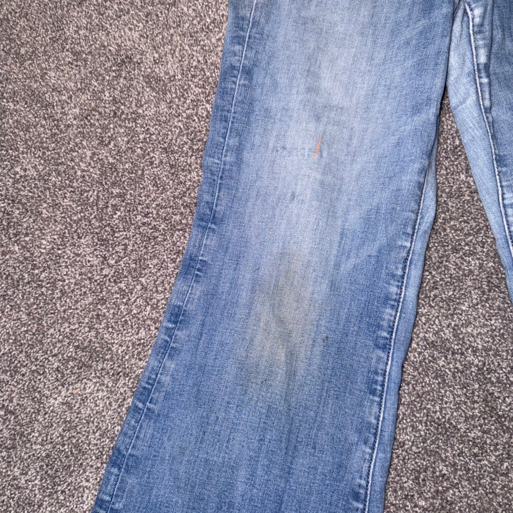 American Eagle Womens Next Level Stretch High-Rise Flare Light Wash Denim Jeans - Picture 9 of 12